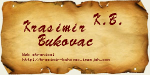 Krasimir Bukovac vizit kartica